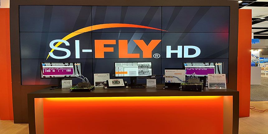 Samtec's booth at DesignCon 2026 showcasing Si-Fly® HD