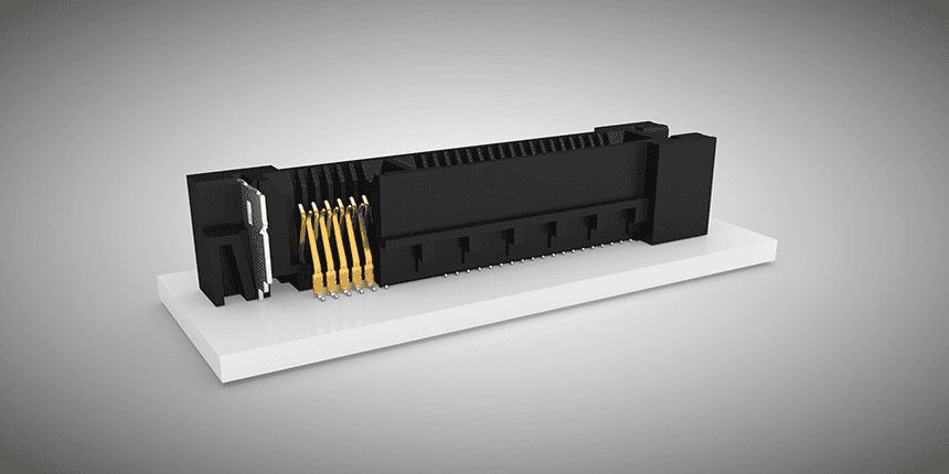 Samtec's Generate® 0.80 mm pitch high-speed edge card socket